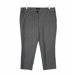 Hilary Radley black geometric print cropped Pants Size 12